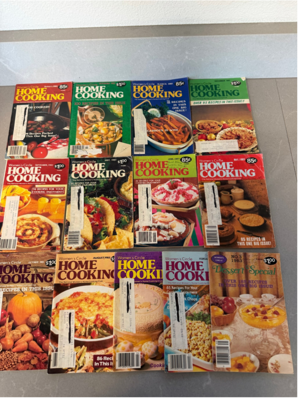 Vintage 1983 Women’s Circle Home Cooking Magazine Lot 13 Dessert Special Recipes